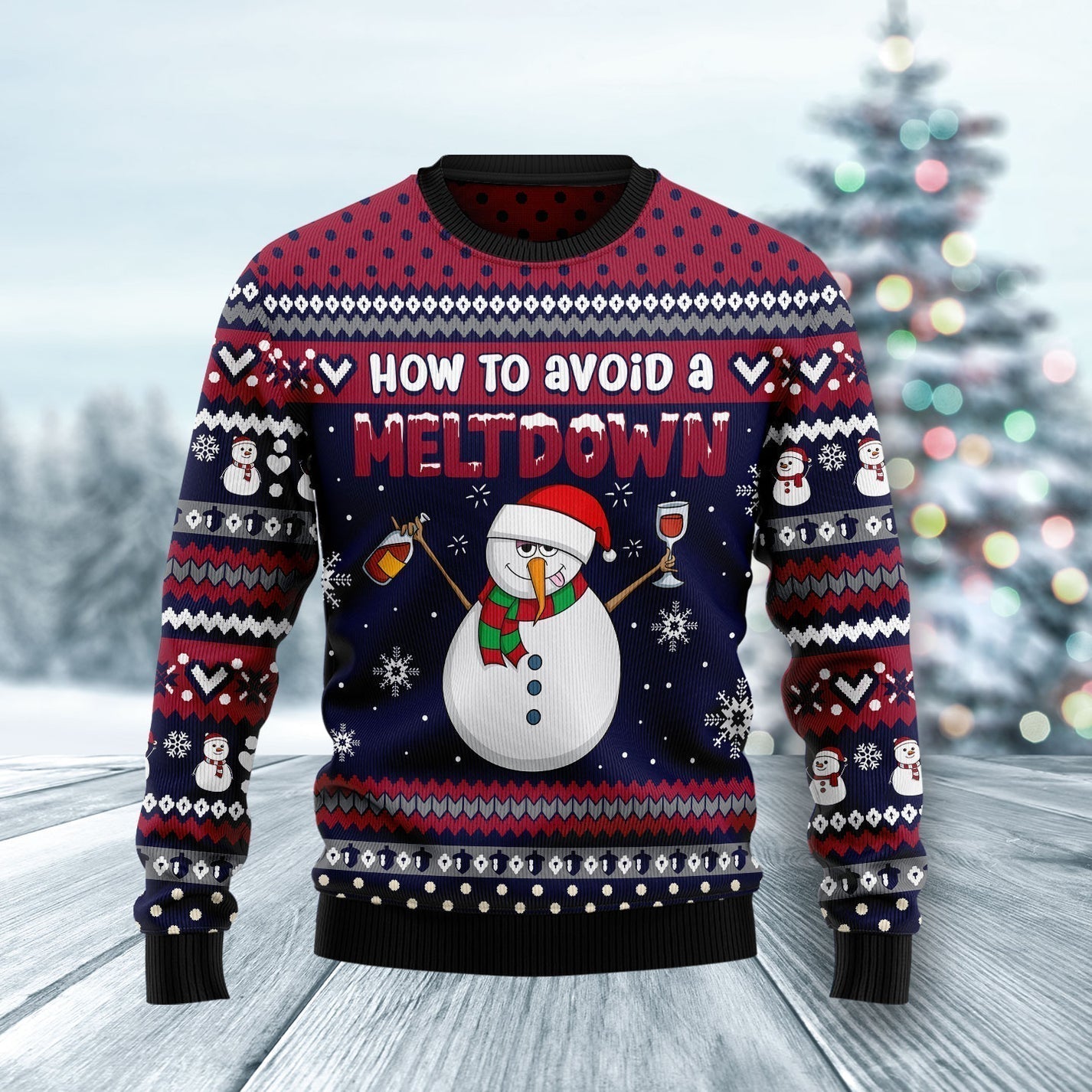 Snowman Ugly Christmas Sweater For Men & Women Christmas Gift Sweater US1687 - WeCustomit