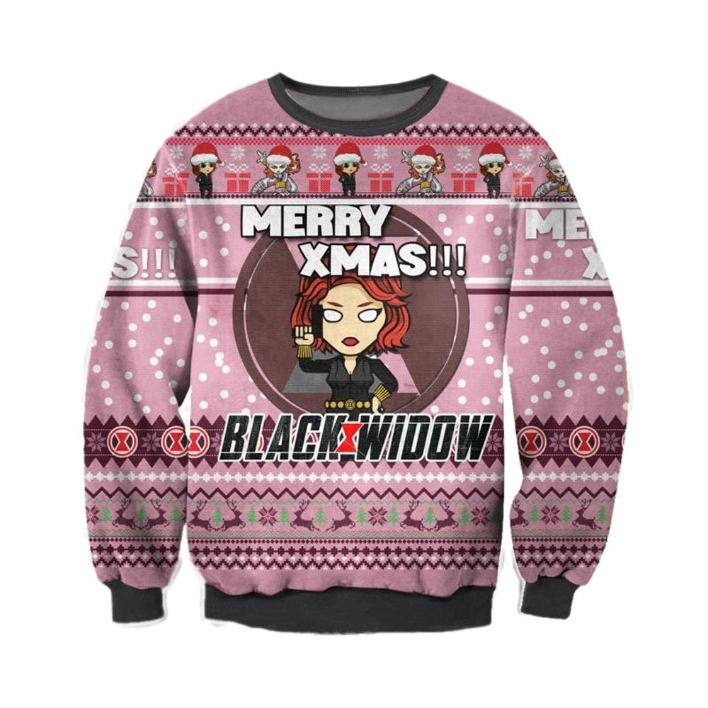 Black Widow The Avengers Ugly Christmas Sweater For Men & Women Christmas Gift Sweater US3879 - WeCustomit