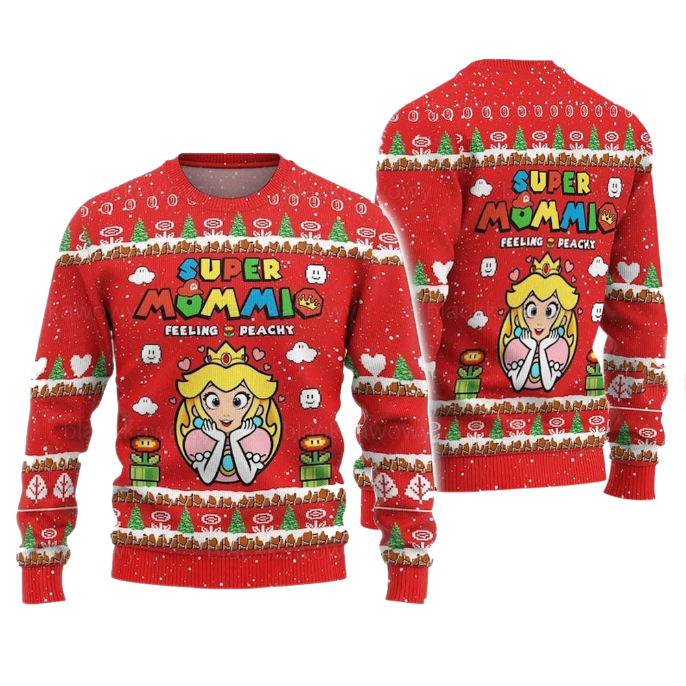 Sup.er Ma.rio Peach Princess Ugly Christmas Sweater For Men & Women Christmas Gift Sweater US4259 - WeCustomit