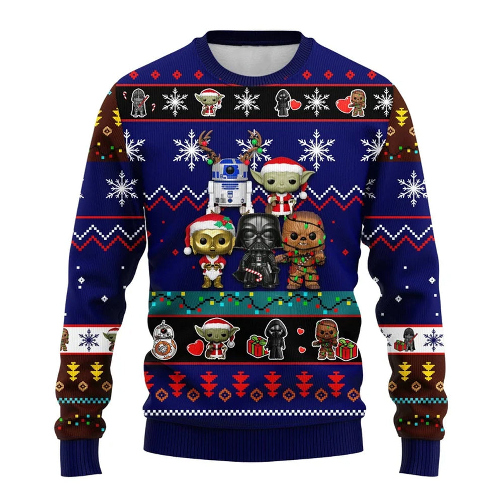 Team Star.wars Galaxy Christmas Party Navy Ugly Christmas Sweater For Men & Women Christmas Gift Sweater US3892 - WeCustomit