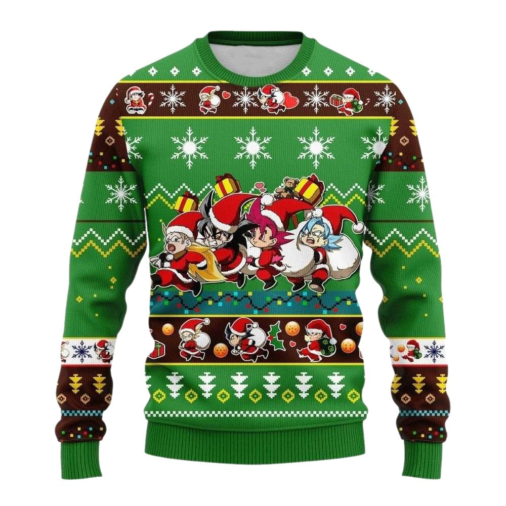 Cute Character Dragon Ball Z Ugly Christmas Sweater For Men & Women Christmas Gift Sweater US4148 - WeCustomit
