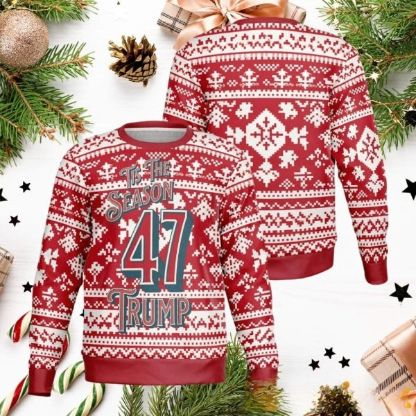 Tis The Season 47 Trump Christmas Ugly Sweater DL023 - WeCustomit