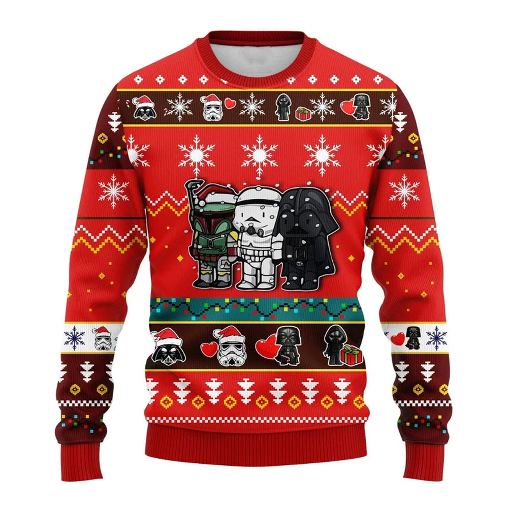Da.rth Va.der And Friends Ugly Christmas Sweater For Men & Women Christmas Gift Sweater US3890 - WeCustomit