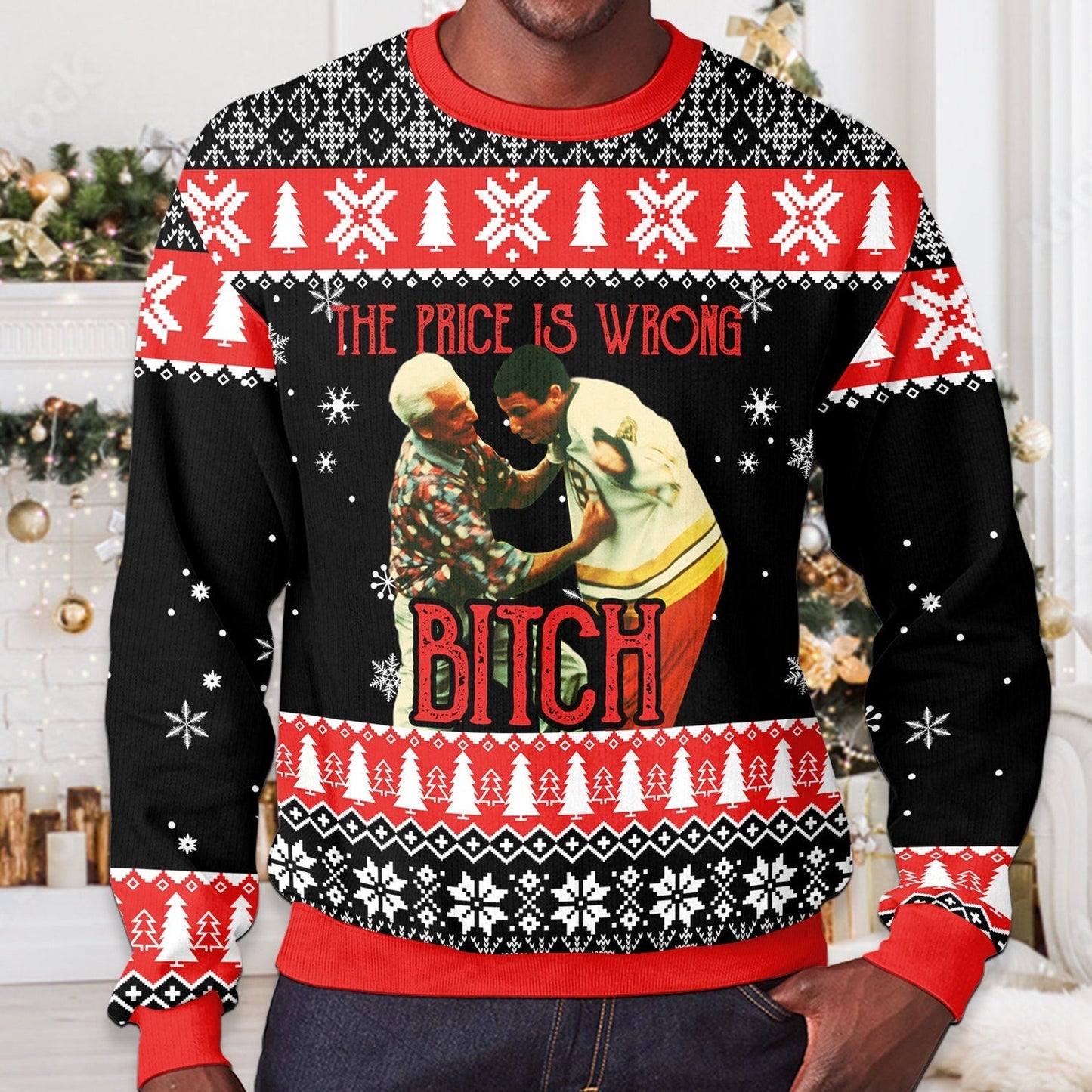 The Price Is Wrong Christmas Ugly Sweater, Retro Quote Sweatshirt, Gift For Him Her Vintage Movies TV Show Quote Unisex Crew Neck Sweatshirt - WeCustomit