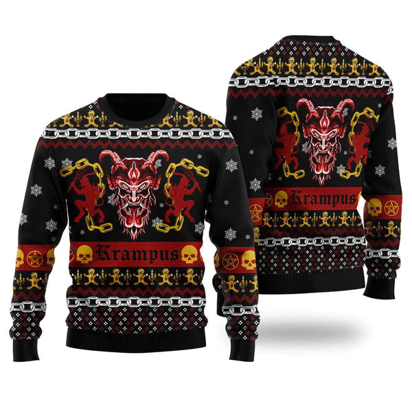 Krampus Horror Ugly Christmas Sweater For Men & Women Christmas Gift Sweater US1843 - WeCustomit