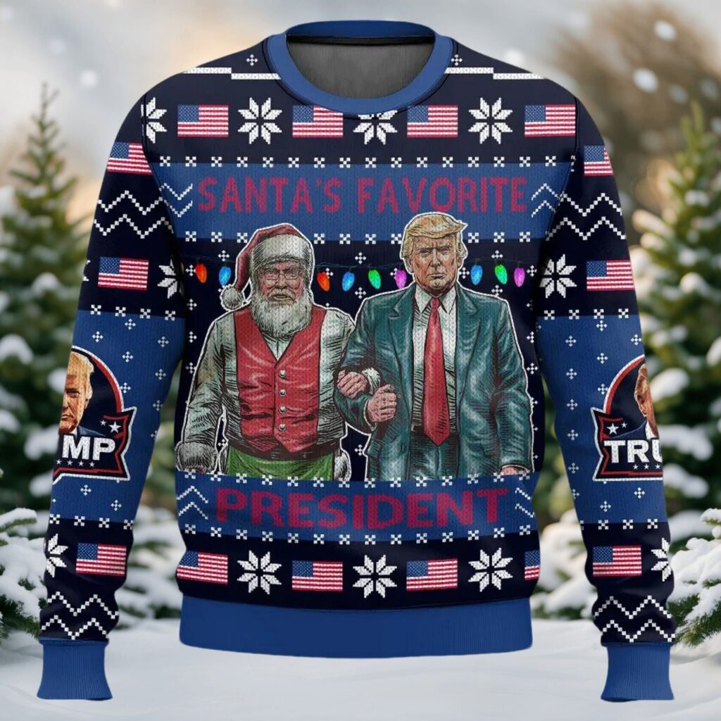 Santa’s Favorite President Trump Christmas Ugly Sweater DL009 - WeCustomit