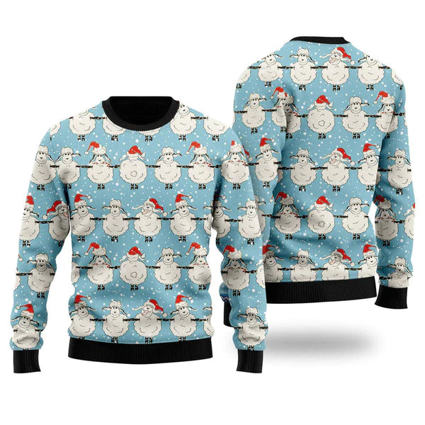 Christmas Sheeps Dancing Ugly Christmas Sweater For Men & Women Christmas Gift Sweater US1138 - WeCustomit