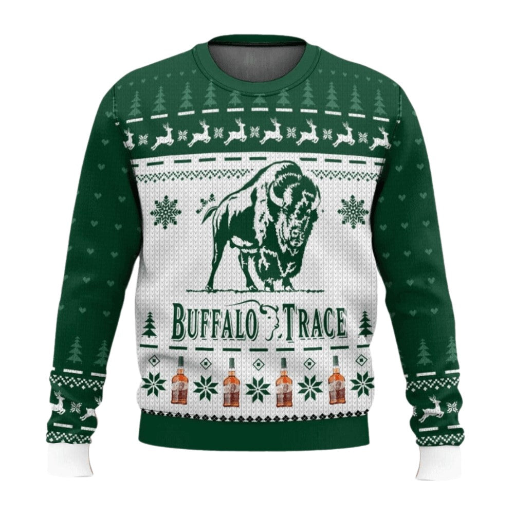 Unisex Buffalo Trace 3D Ugly Christmas Sweater For Men & Women Christmas Gift Sweater BH1346 - WeCustomit