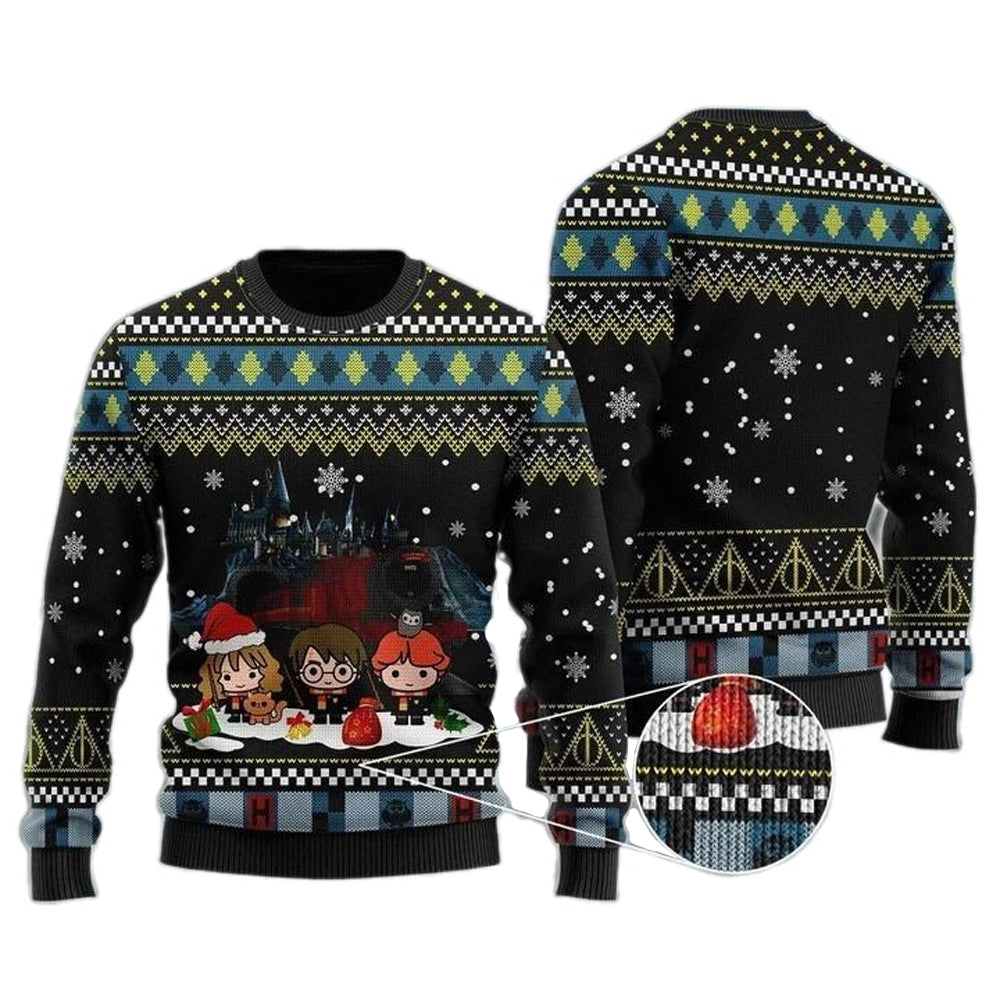 Har.ry Pot.ter And Friends Chibi Character Ugly Christmas Sweater For Men & Women Christmas Gift Sweater US4193 - WeCustomit