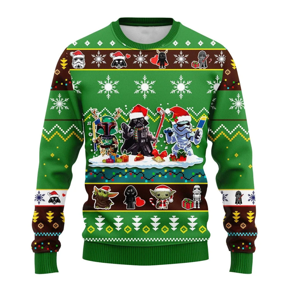 Team Star.wars Galaxy Christmas Party Green Ugly Christmas Sweater For Men & Women Christmas Gift Sweater US3891 - WeCustomit
