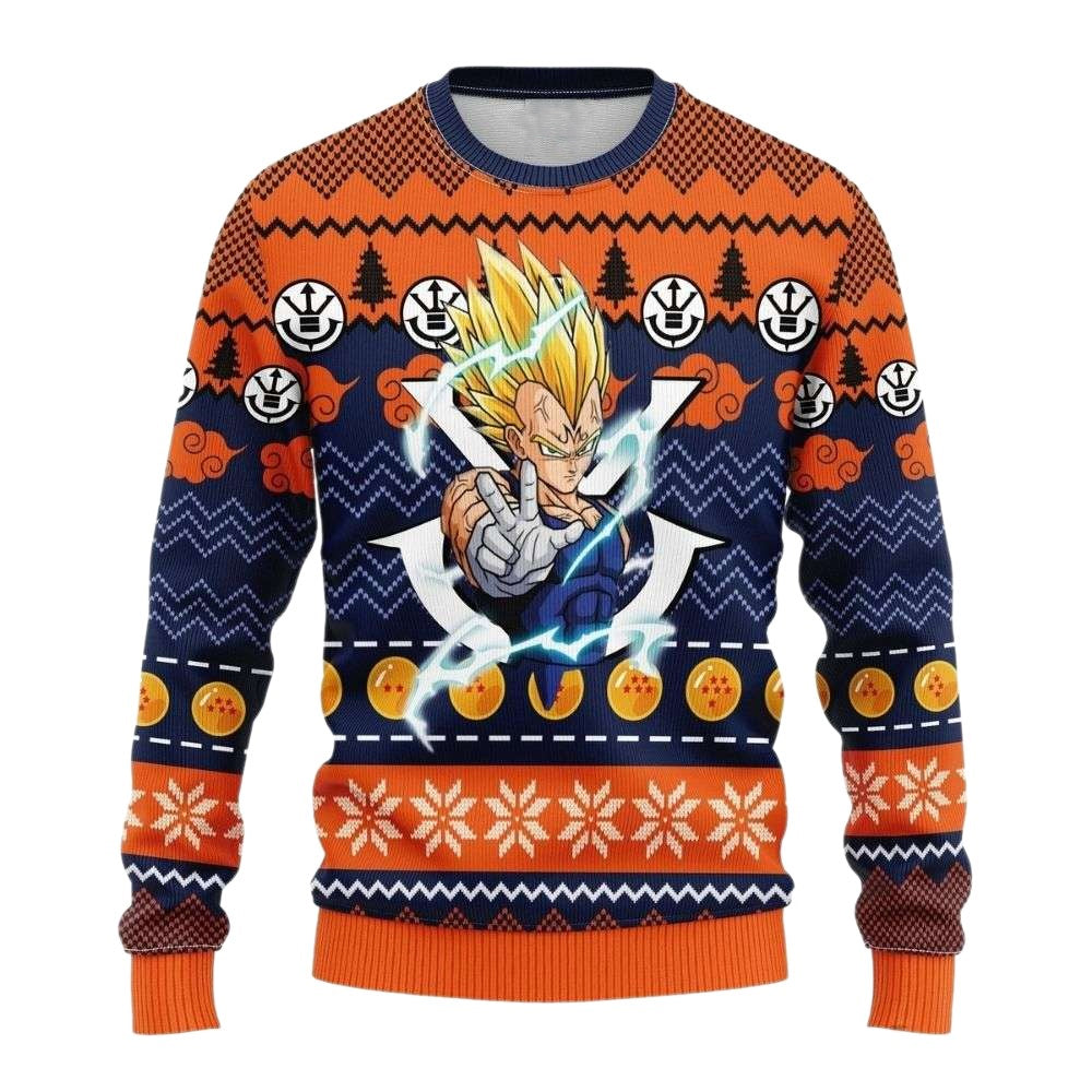Majin Vegeta Anime Dragon Ball Z Ugly Christmas Sweater For Men & Women Christmas Gift Sweater US4165 - WeCustomit