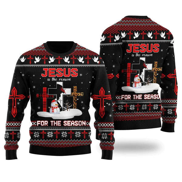 Jesus The Reason For The Season Ugly Christmas Sweater For Men & Women Christmas Gift Sweater US1241 - WeCustomit