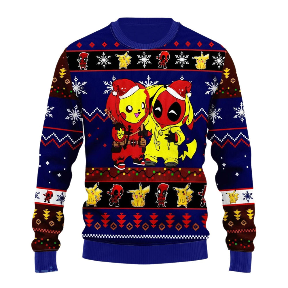 Pikachu Dead.pool Ugly Christmas Sweater For Men & Women Christmas Gift Sweater US4075 - WeCustomit