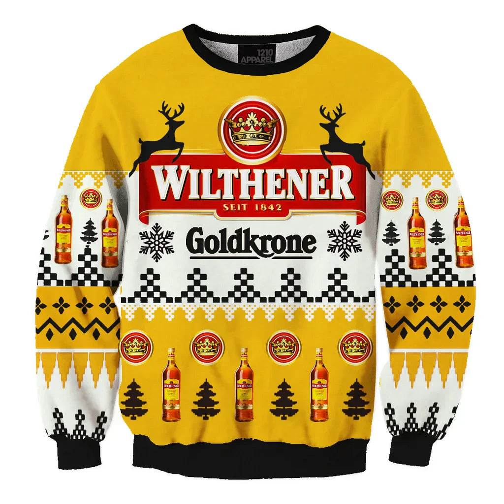 Unisex Wilthener Goldkrone 3D Ugly Christmas Sweater For Men & Women Christmas Gift Sweater BH1110 - WeCustomit