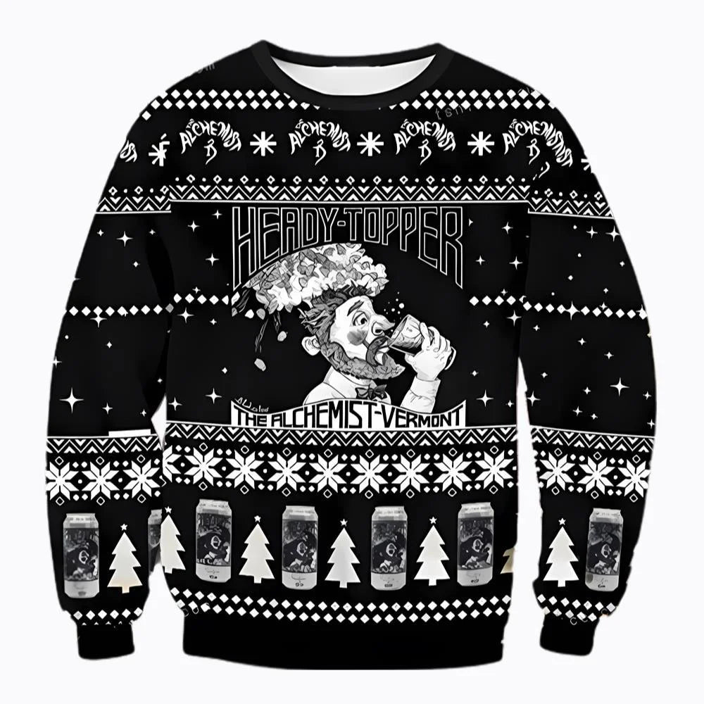 Unisex Heady Topper Alchemist Beer 3D Ugly Christmas Sweater For Men & Women Christmas Gift Sweater BH1217 - WeCustomit