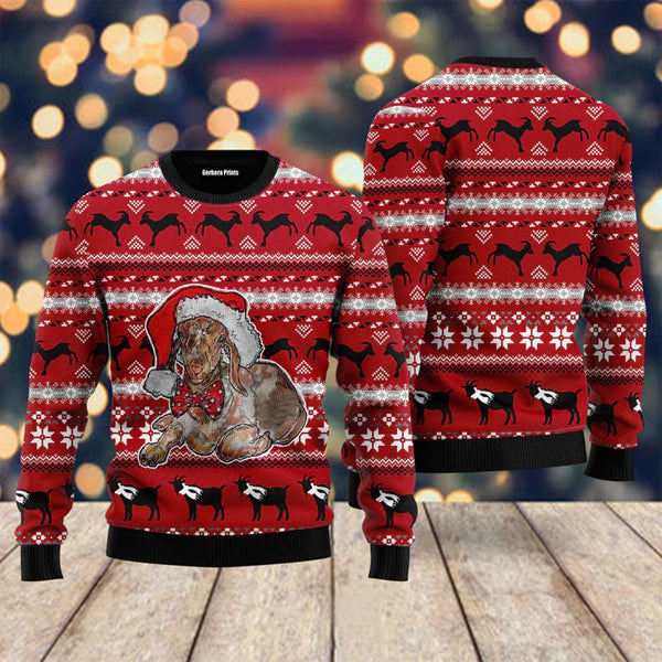 Santa Goat Ugly Christmas Sweater For Men & Women Christmas Gift Sweater US1965 - WeCustomit