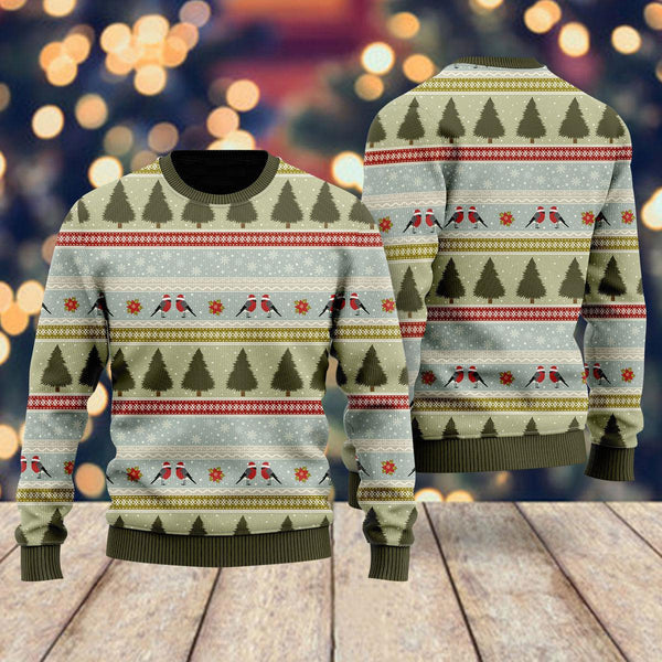 Christmas Birds Pattern Ugly Christmas Sweater For Men & Women Christmas Gift Sweater US1059 - WeCustomit