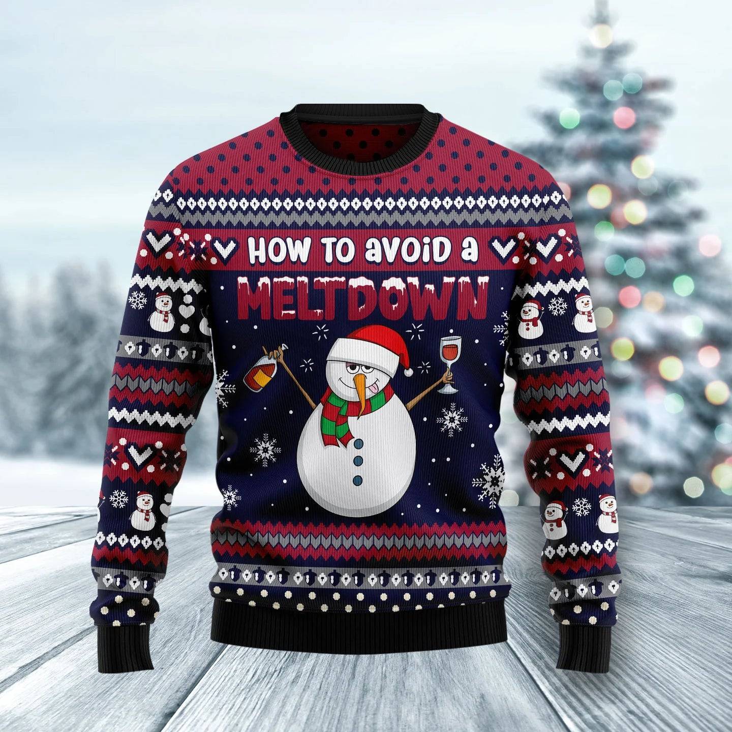 Snowman Ugly Christmas Sweater For Men & Women Christmas Gift Sweater US2744 - WeCustomit