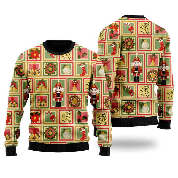 Xmas Nutcracker Pattern Ugly Christmas Sweater For Men & Women Christmas Gift Sweater US2055 - WeCustomit