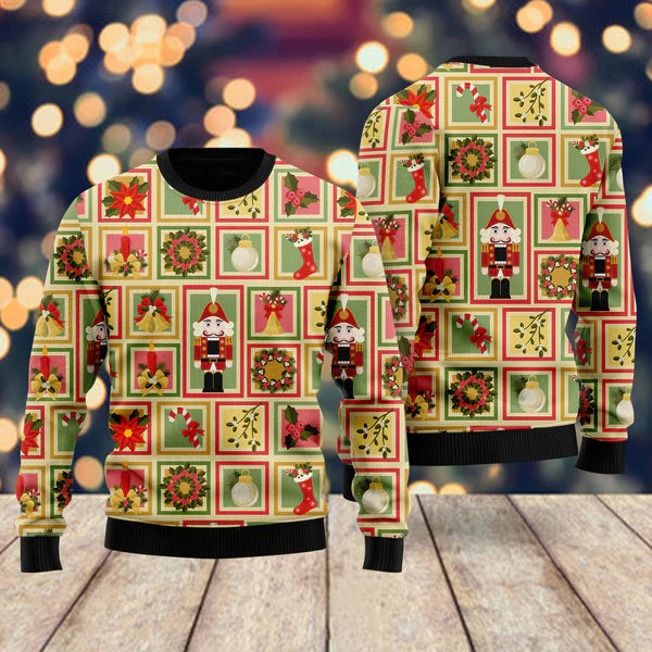 Xmas Nutcracker Pattern Ugly Christmas Sweater For Men & Women Christmas Gift Sweater US2055 - WeCustomit