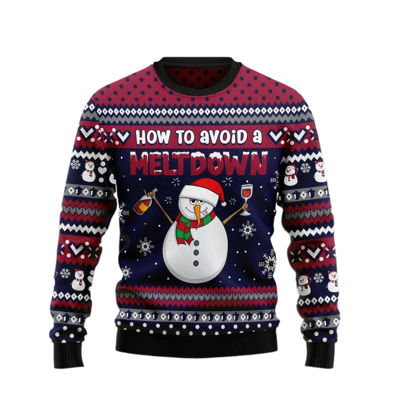 Snowman Ugly Christmas Sweater For Men & Women Christmas Gift Sweater US2744 - WeCustomit