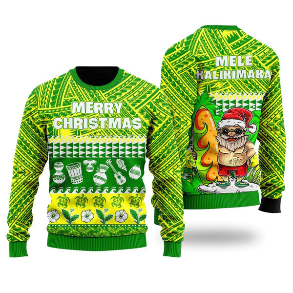 Funny Santa Claus Green Ugly Christmas Sweater For Men & Women Christmas Gift Sweater US2299 - WeCustomit
