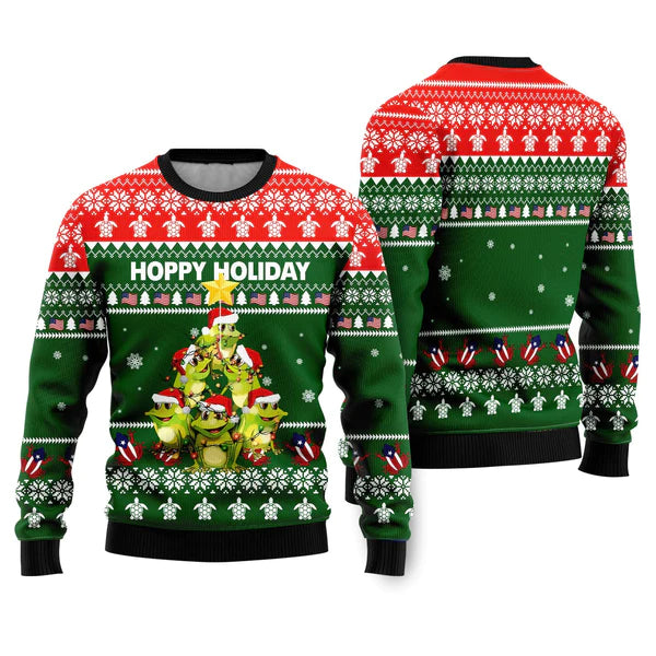 Frog Christmas Tree Ugly Christmas Sweater For Men & Women Christmas Gift Sweater US1063 - WeCustomit