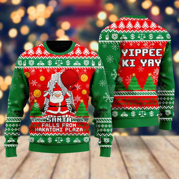 Funny Santa Claus Ugly Christmas Sweater For Men & Women Christmas Gift Sweater US2300 - WeCustomit
