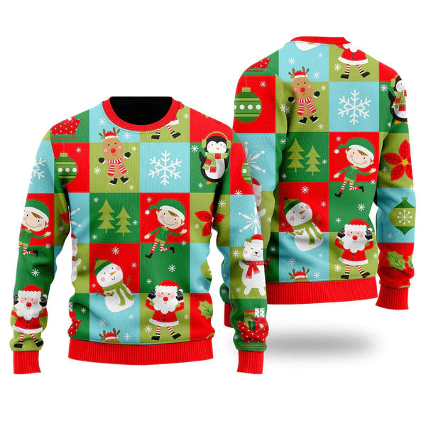 Christmas Holiday Pattern Ugly Christmas Sweater For Men & Women Christmas Gift Sweater US1370 - WeCustomit