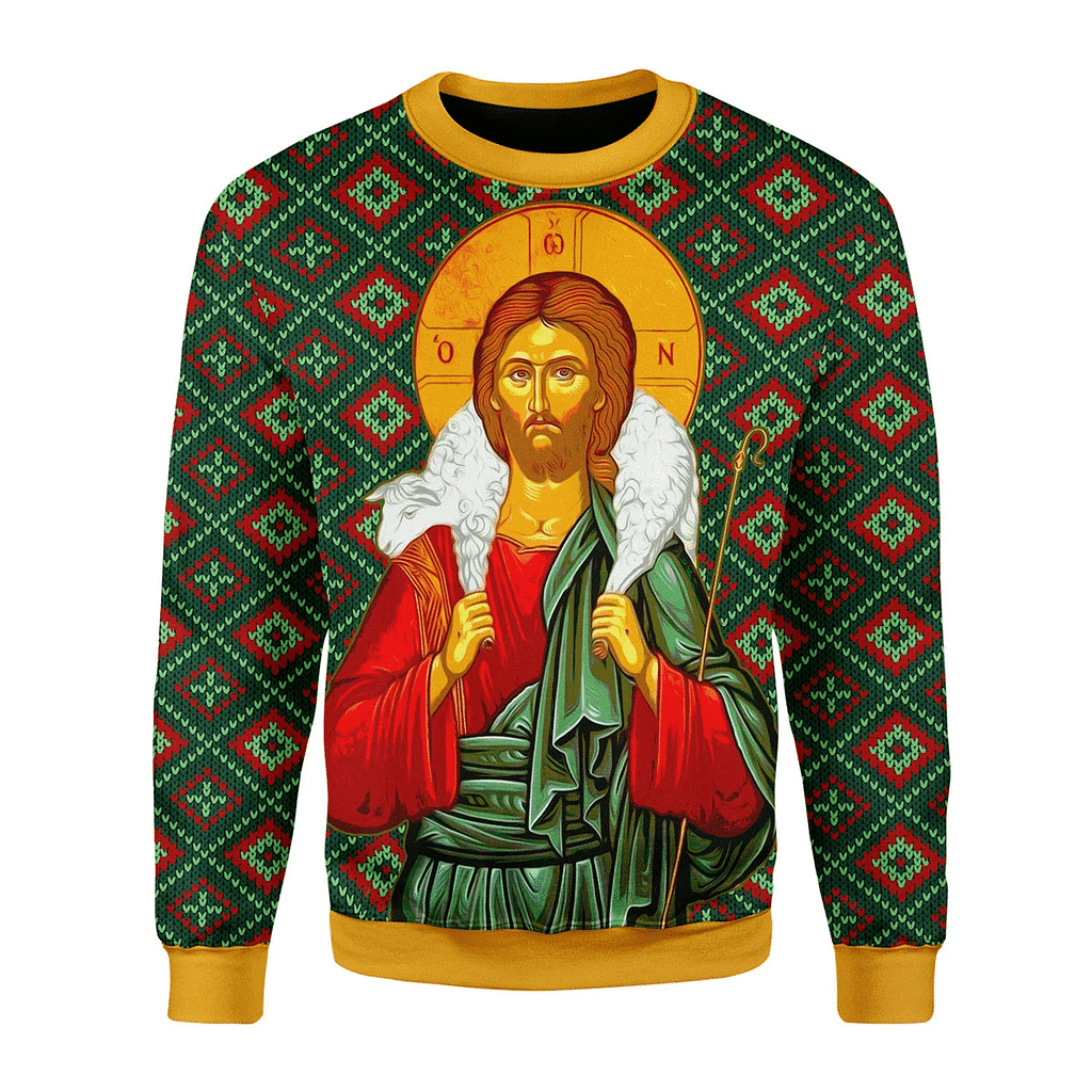Orthodox Jesus Christ Ugly Christmas Sweater For Men & Women Christmas Gift Sweater US4184 - WeCustomit