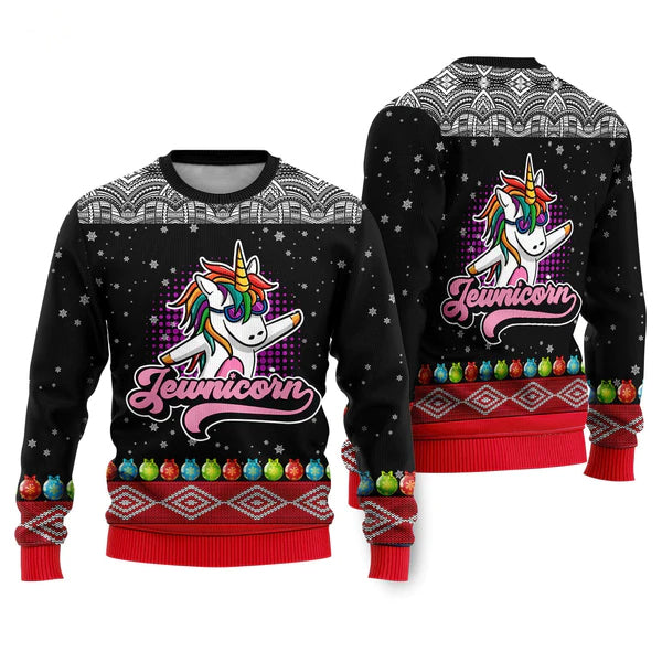 Jewnicorn Ugly Christmas Sweater For Men & Women Christmas Gift Sweater US1767 - WeCustomit