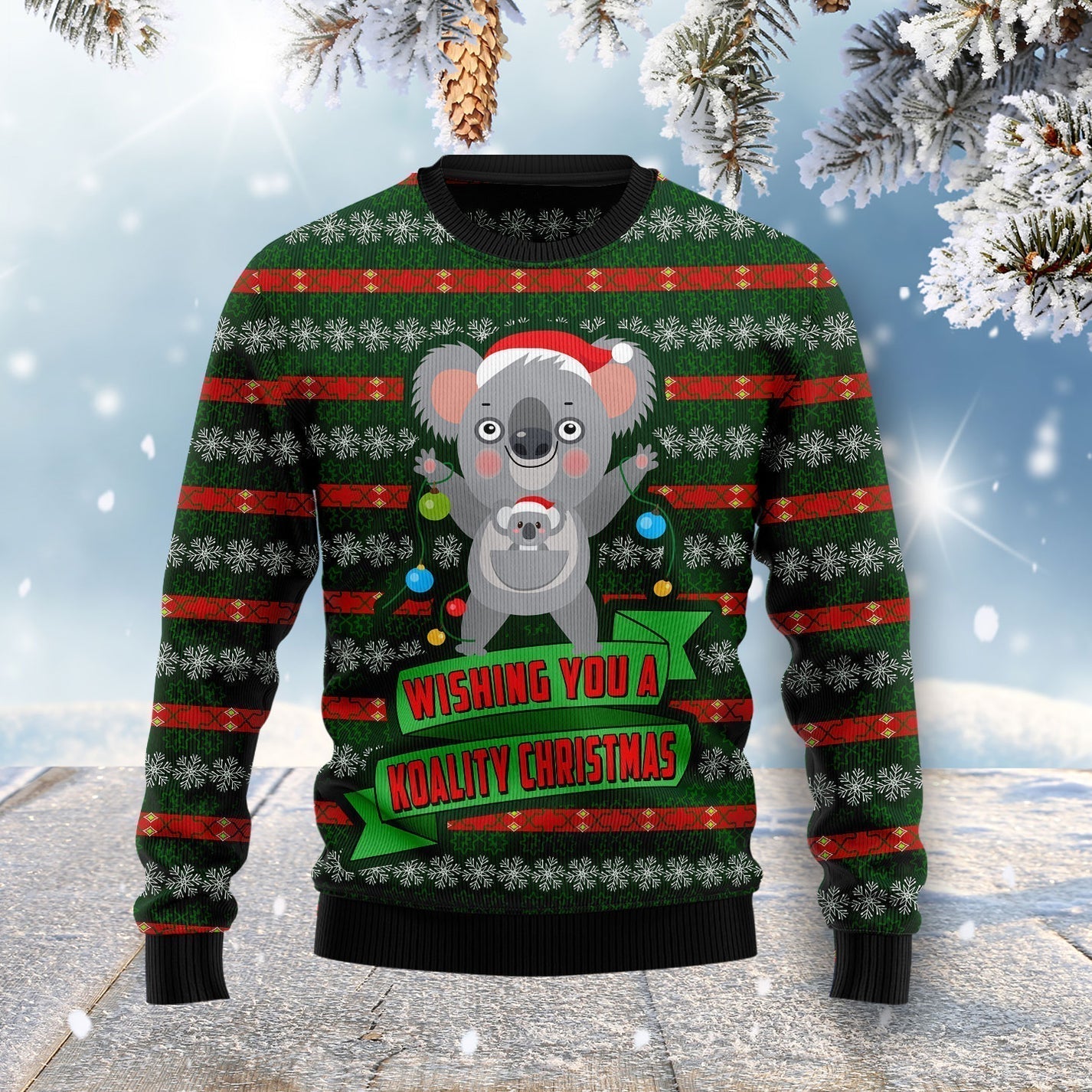 Wishing You A Koality Christmas Ugly Christmas Sweater For Men & Women Christmas Gift Sweater US2899 - WeCustomit
