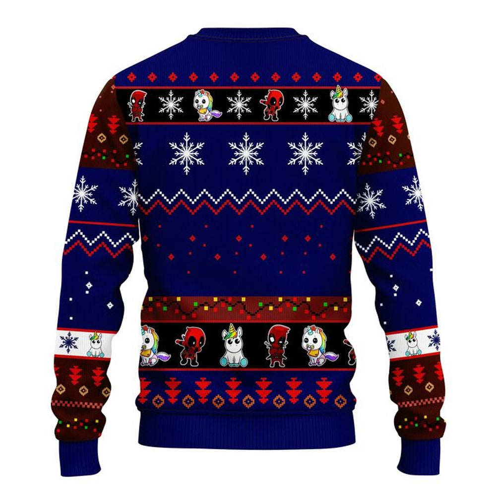 Deadpool Unicorn Rainbow Ugly Christmas Sweater For Men & Women Christmas Gift Sweater US4077 - WeCustomit