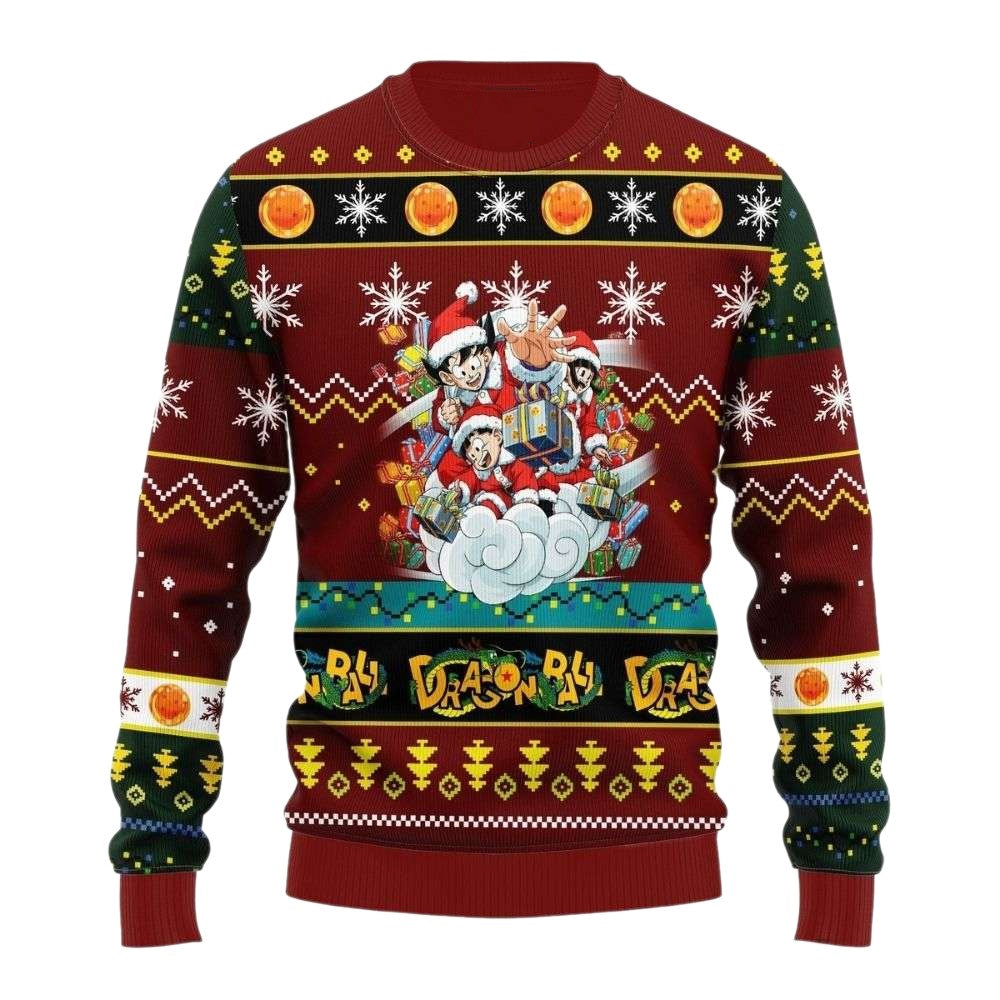 Goku Family Dragon Ball Z Ugly Christmas Sweater For Men & Women Christmas Gift Sweater US4155 - WeCustomit