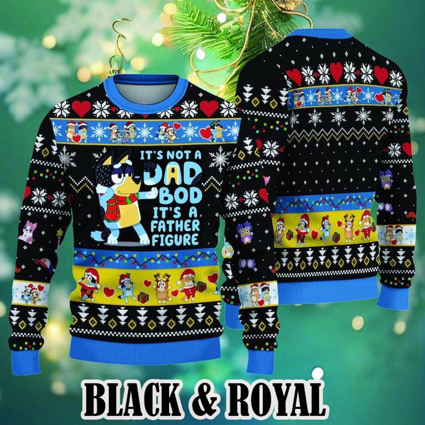 Blu.e.y Ugly Christmas Sweater, Ugly Christmas Sweater, Blue Family Christmas Tree, Christmas Sweatshirt, Family Shirt - WeCustomit