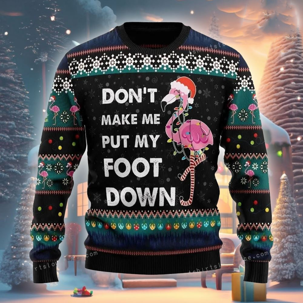 Pink Flamingo Ugly Christmas Sweater For Men & Women Christmas Gift Sweater US2723 - WeCustomit