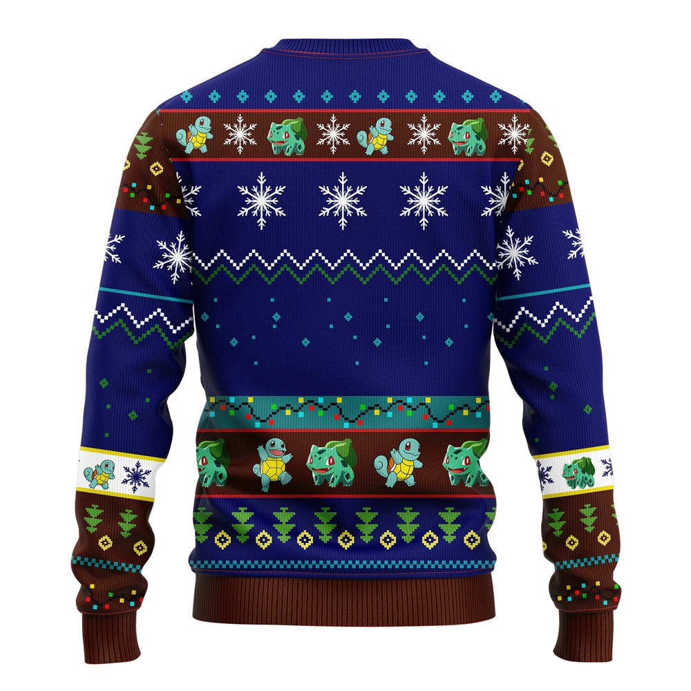 Bulbasaur Squirtle PKM Ugly Christmas Sweater For Men & Women Christmas Gift Sweater BH1024 - WeCustomit