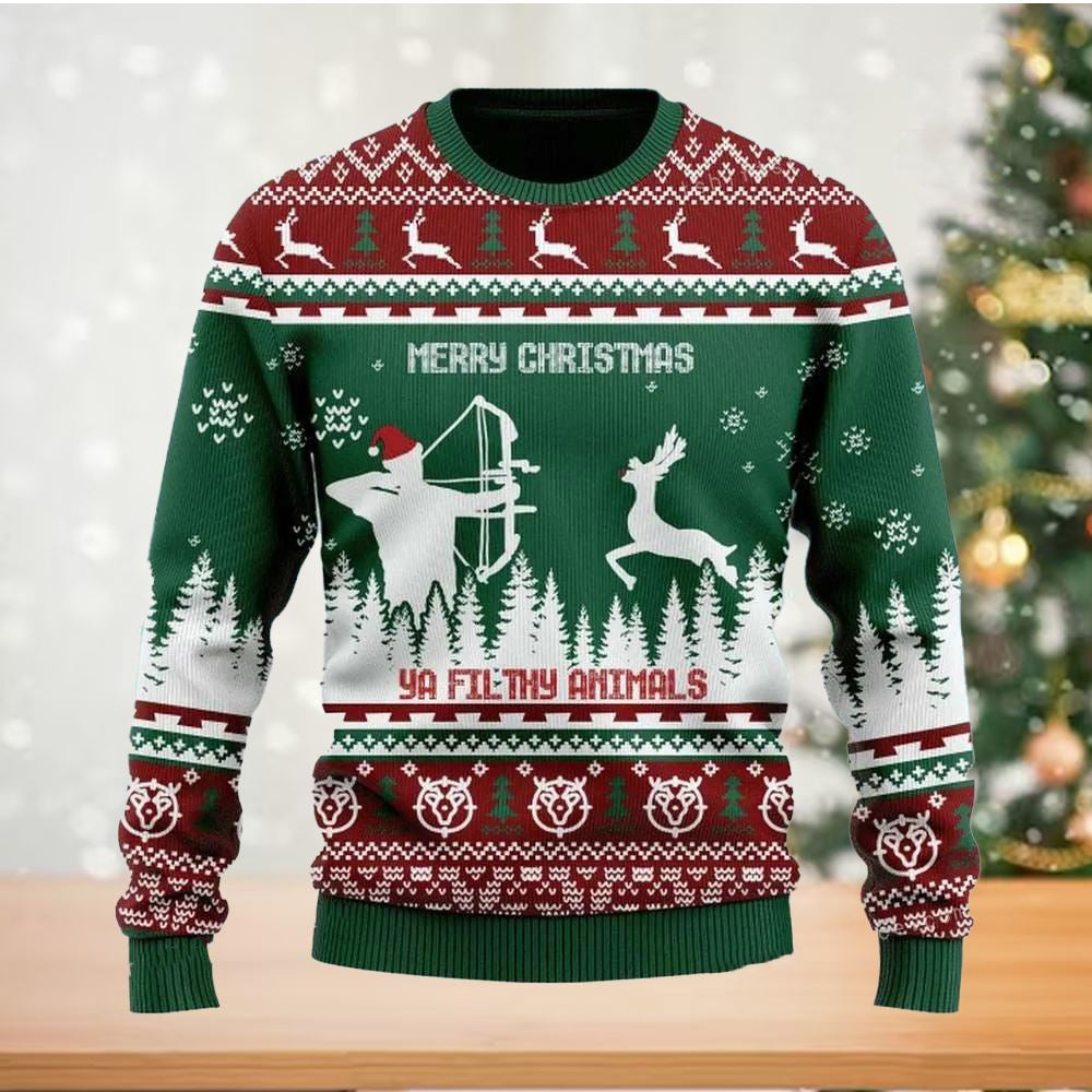 Merry Christmas Animals Ugly Christmas Sweater For Men & Women Christmas Gift Sweater US2869 - WeCustomit