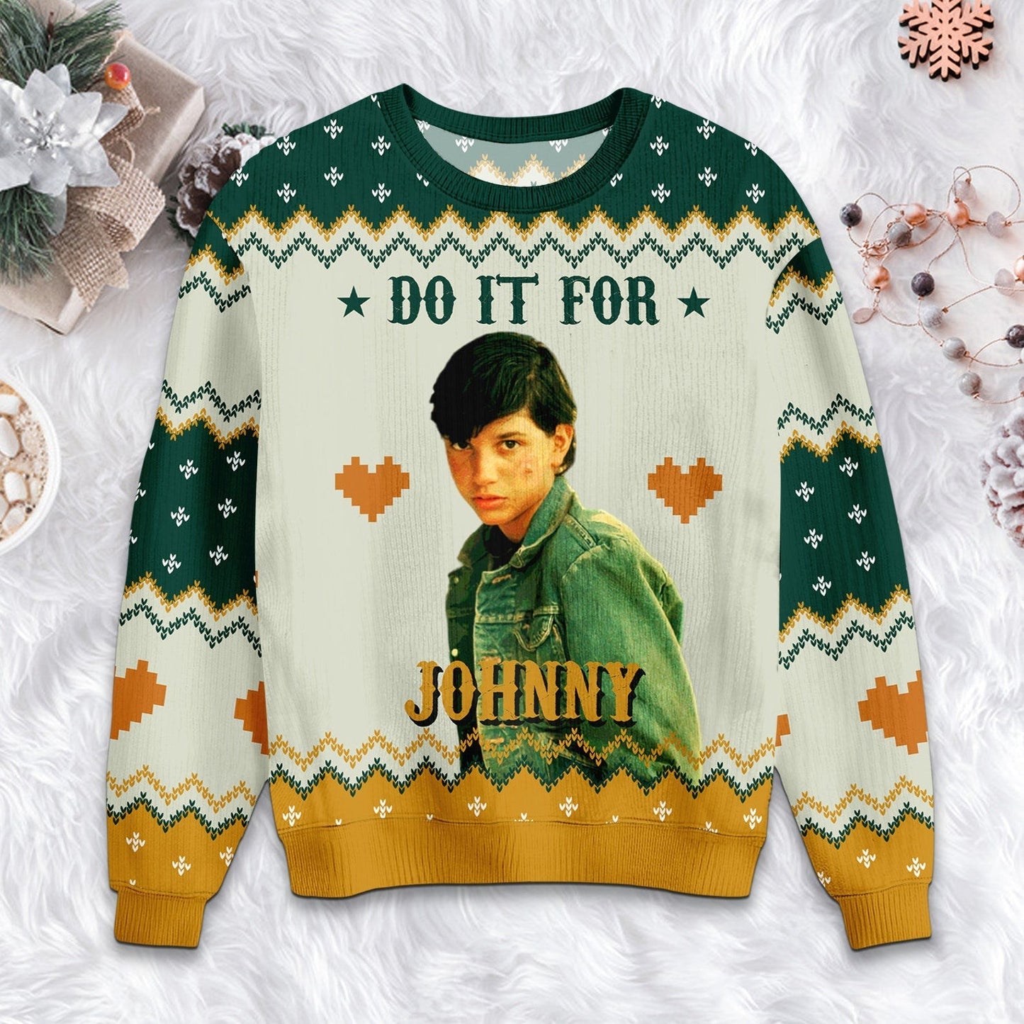 Dallas Winston Do It For Johnny Christmas Ugly Sweater Retro Quote Sweatshirt Vintage Movies TV Show Quote Unisex Adult Crew Neck Sweatshirt - WeCustomit