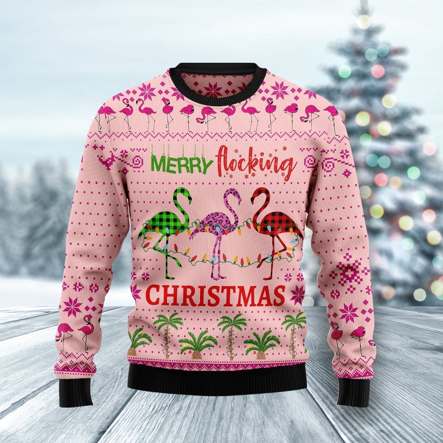 Merry Flocking Christmas Ugly Christmas Sweater For Men & Women Christmas Gift Sweater US1853 - WeCustomit