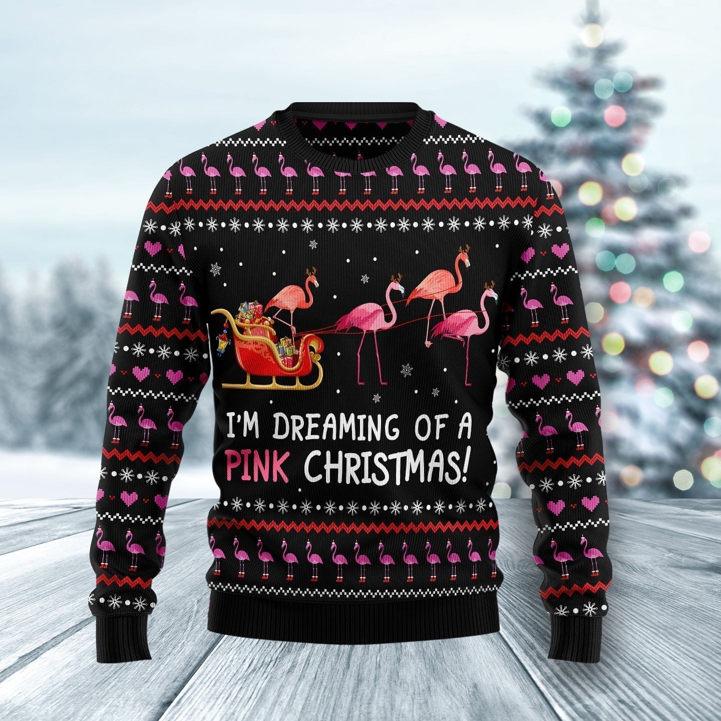 I'm dreaming of a Pink Christmas Ugly Christmas Sweater For Men & Women Christmas Gift Sweater US1732 - WeCustomit