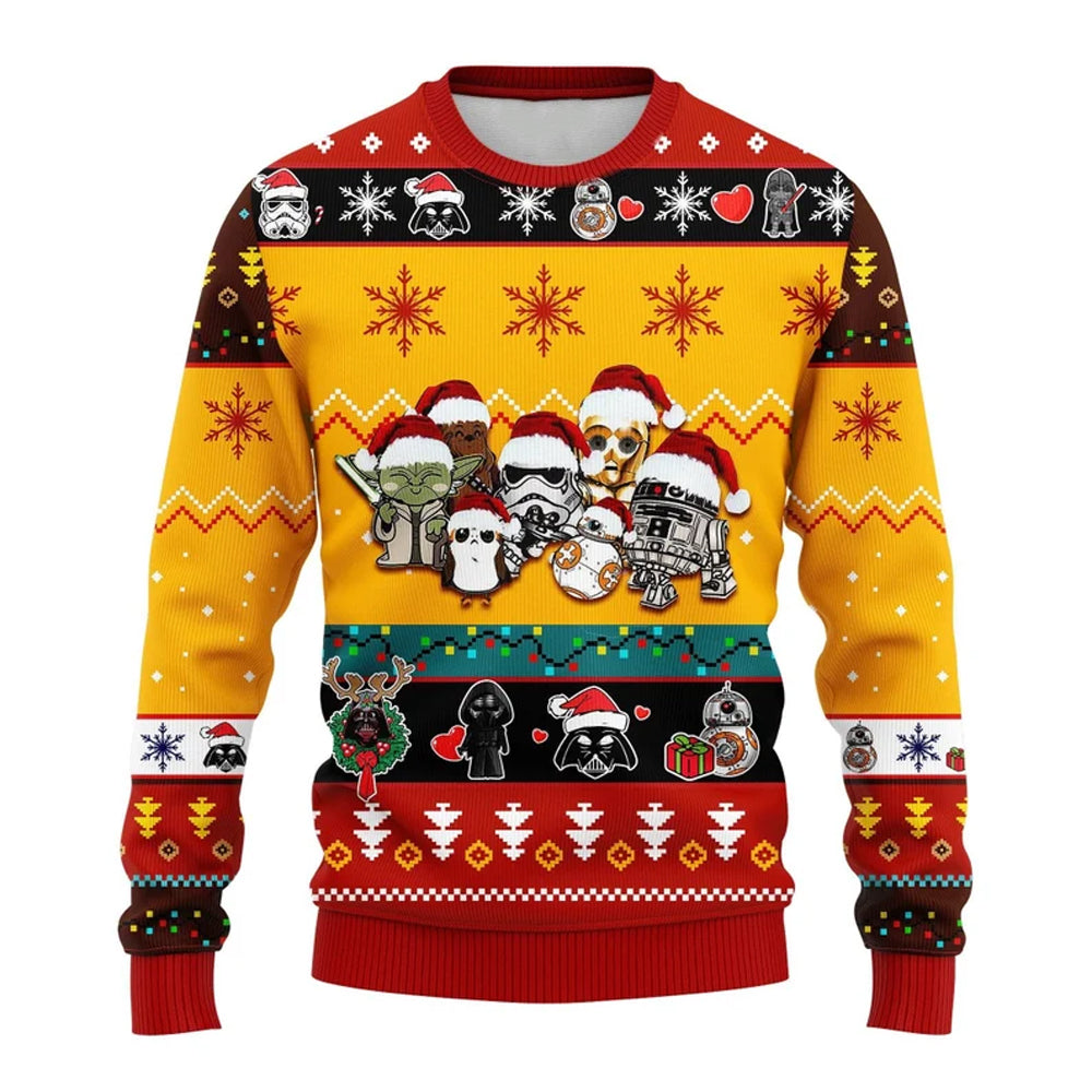 Trooper Da.rth Va.der And Friends Ugly Christmas Sweater For Men & Women Christmas Gift Sweater US3888 - WeCustomit