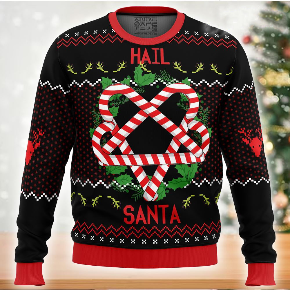 Hail Santa Ugly Christmas Sweater For Men & Women Christmas Gift Sweater US2733 - WeCustomit