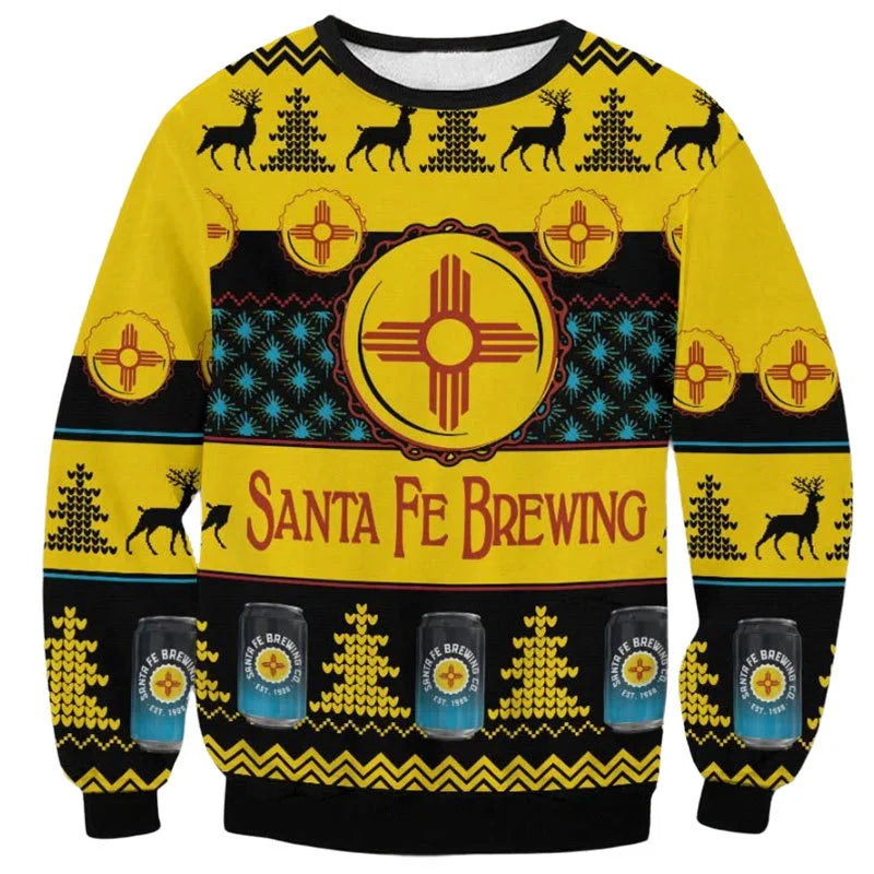 Unisex Santa Fe Brewing 3D Ugly Christmas Sweater For Men & Women Christmas Gift Sweater BH1249 - WeCustomit
