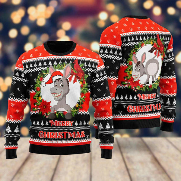 Donkey Funny Merry Ugly Christmas Sweater For Men & Women Christmas Gift Sweater US1970 - WeCustomit