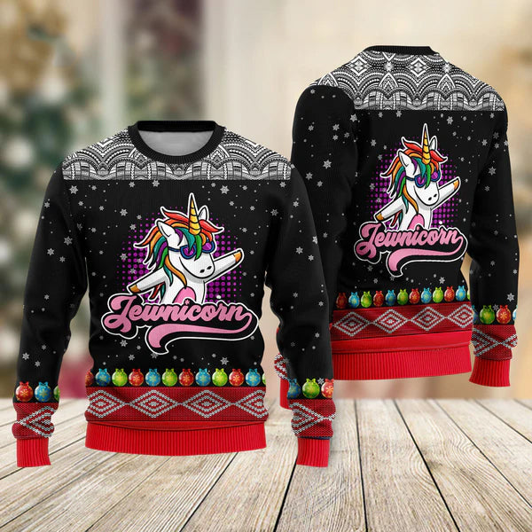 Jewnicorn Ugly Christmas Sweater For Men & Women Christmas Gift Sweater US1767 - WeCustomit
