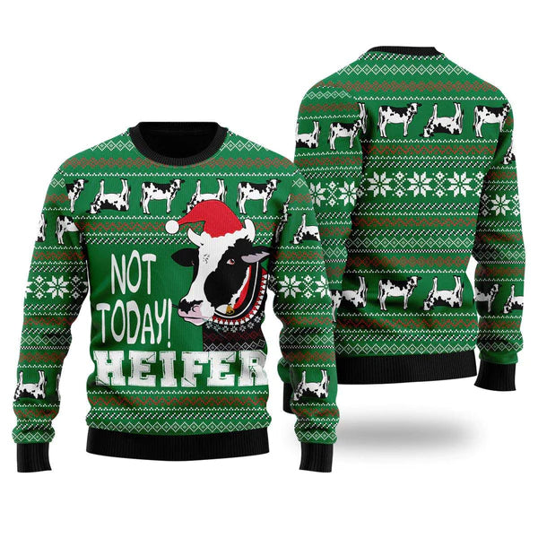 Cow Not Today Ugly Christmas Sweater For Men & Women Christmas Gift Sweater US1602 - WeCustomit