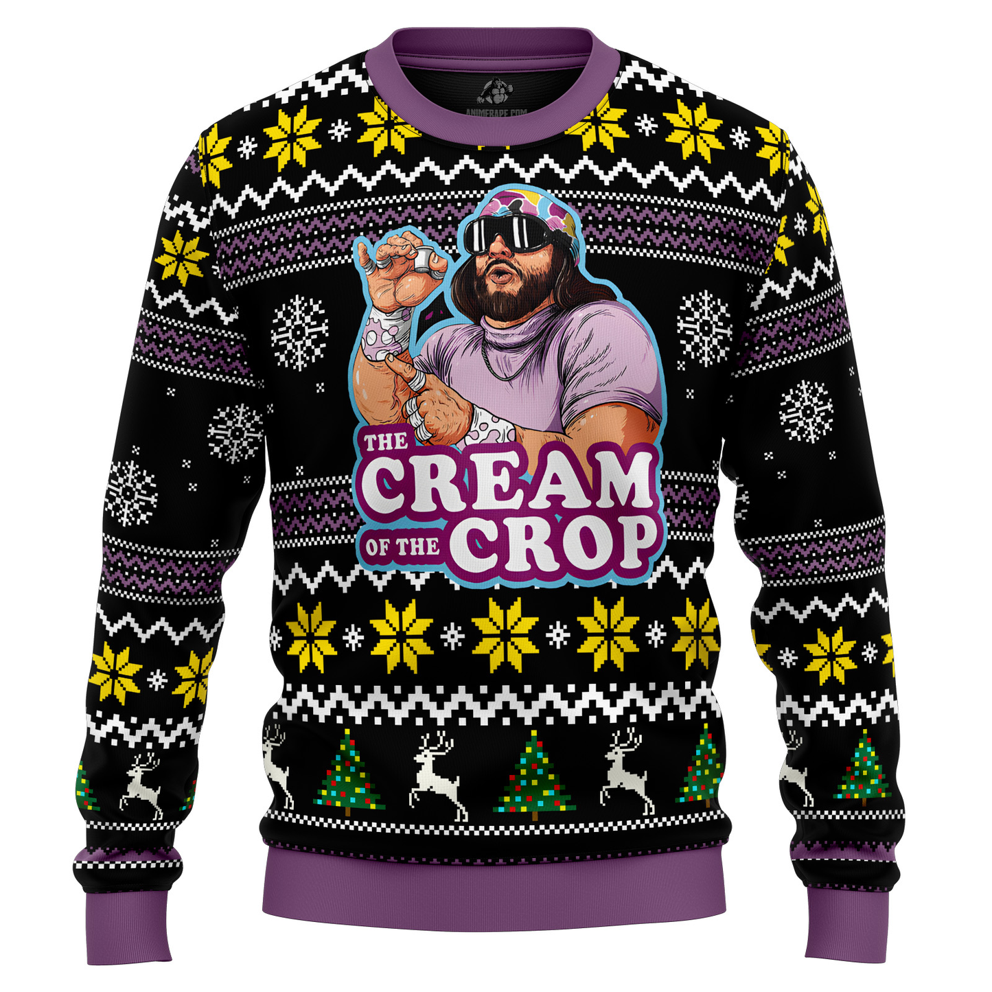 Macho Man The Cream of the Crop Pro Wrestling v3 Ugly Christmas Sweater - WeCustomit