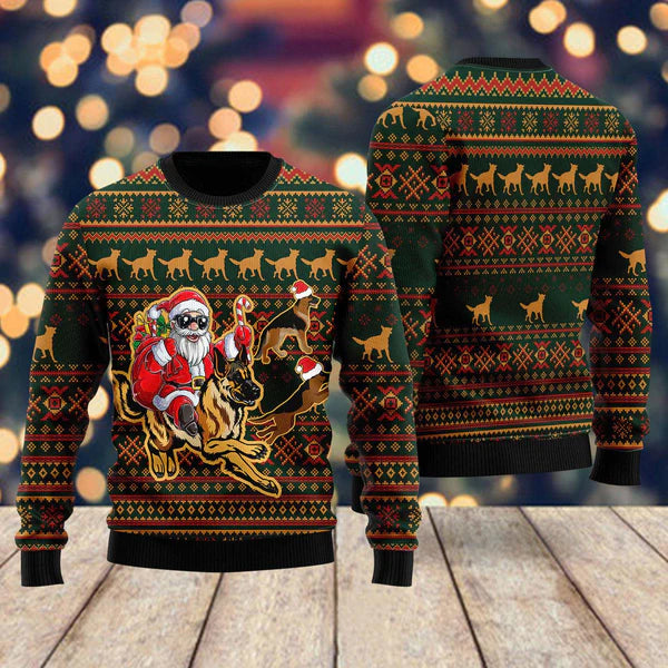Santa With Dogs Ugly Christmas Sweater For Men & Women Christmas Gift Sweater US1769 - WeCustomit