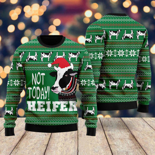 Cow Not Today Ugly Christmas Sweater For Men & Women Christmas Gift Sweater US1602 - WeCustomit